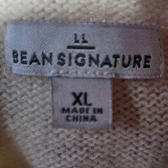 L.L. Bean Signature XL Striped Kingfield Sailor Wool Blend Sweater NWOT Coastal - Picture 4 of 7
